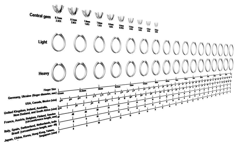 Solitaire diamond ring style I  3D print model_2