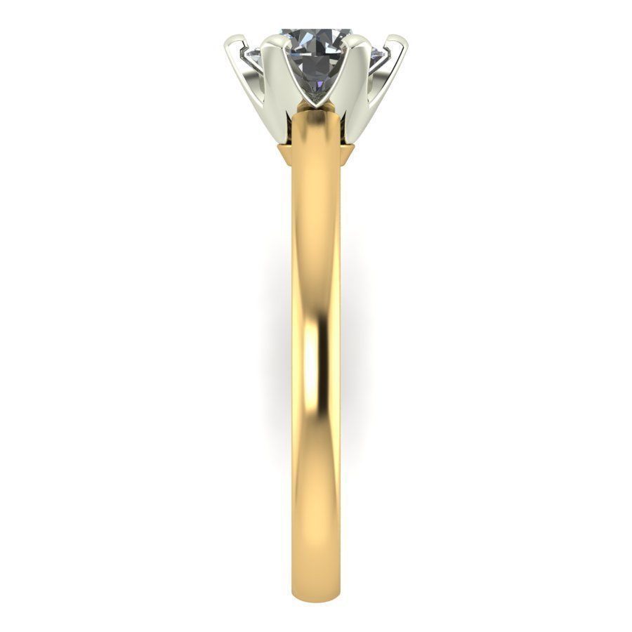 Solitaire diamond ring style I  3D print model_8