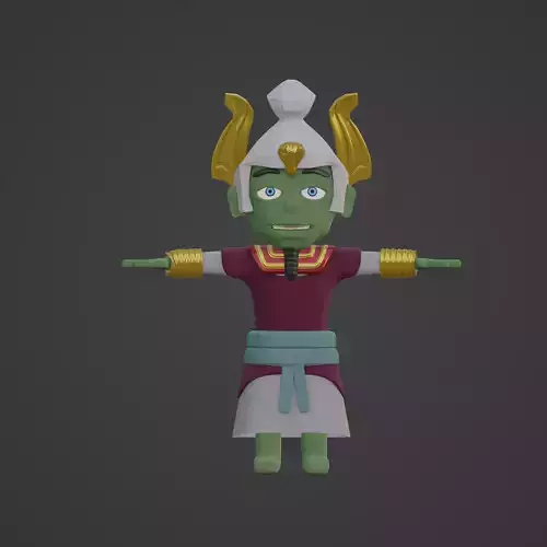 Osiris God of Egypt low poly