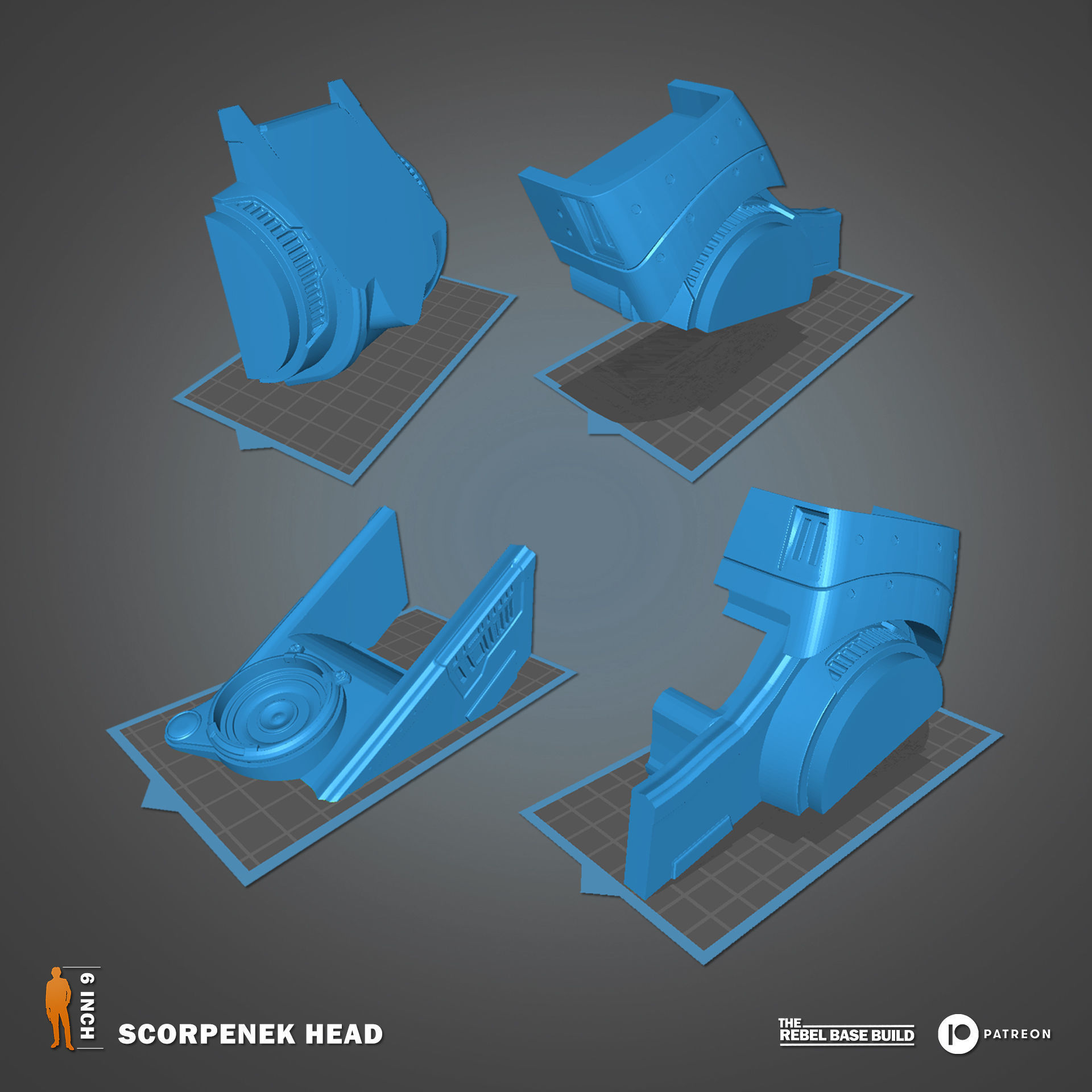 Black Series Scorpenek Droid - cut for smaller printers 3D model_6