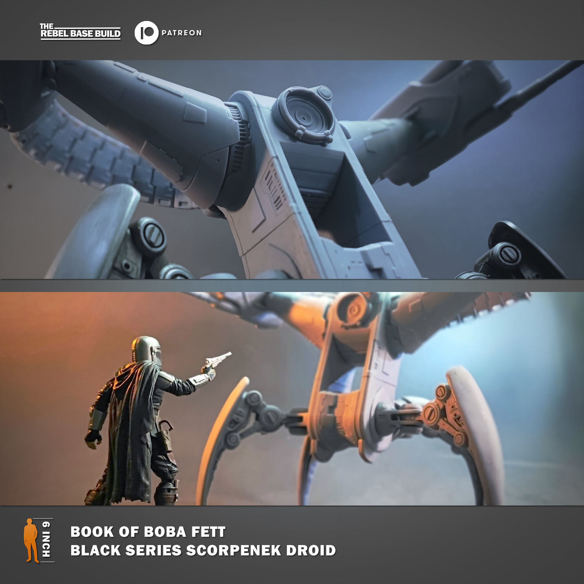 Black Series Scorpenek Droid - cut for smaller printers 3D model_9