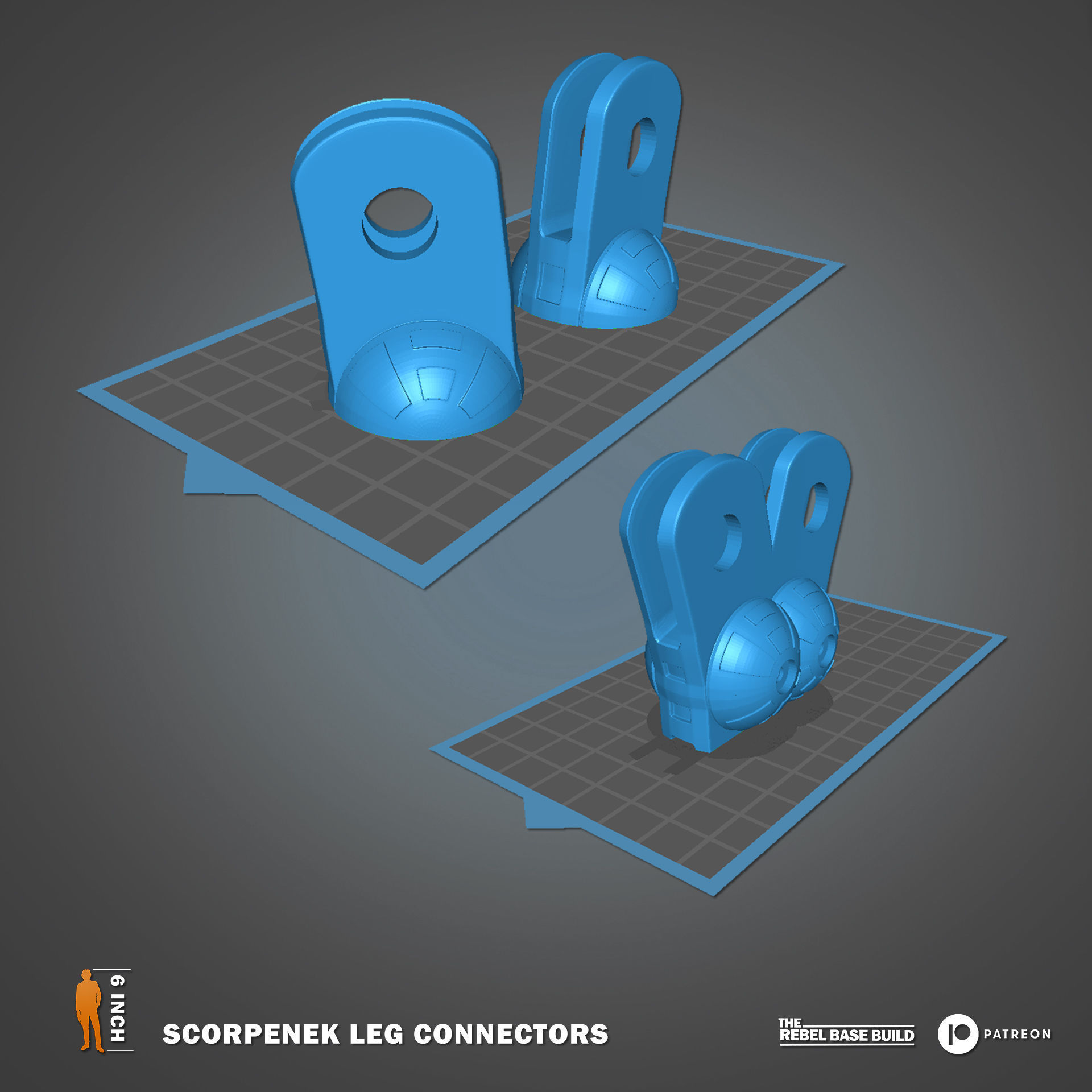 Black Series Scorpenek Droid - cut for smaller printers 3D model_4