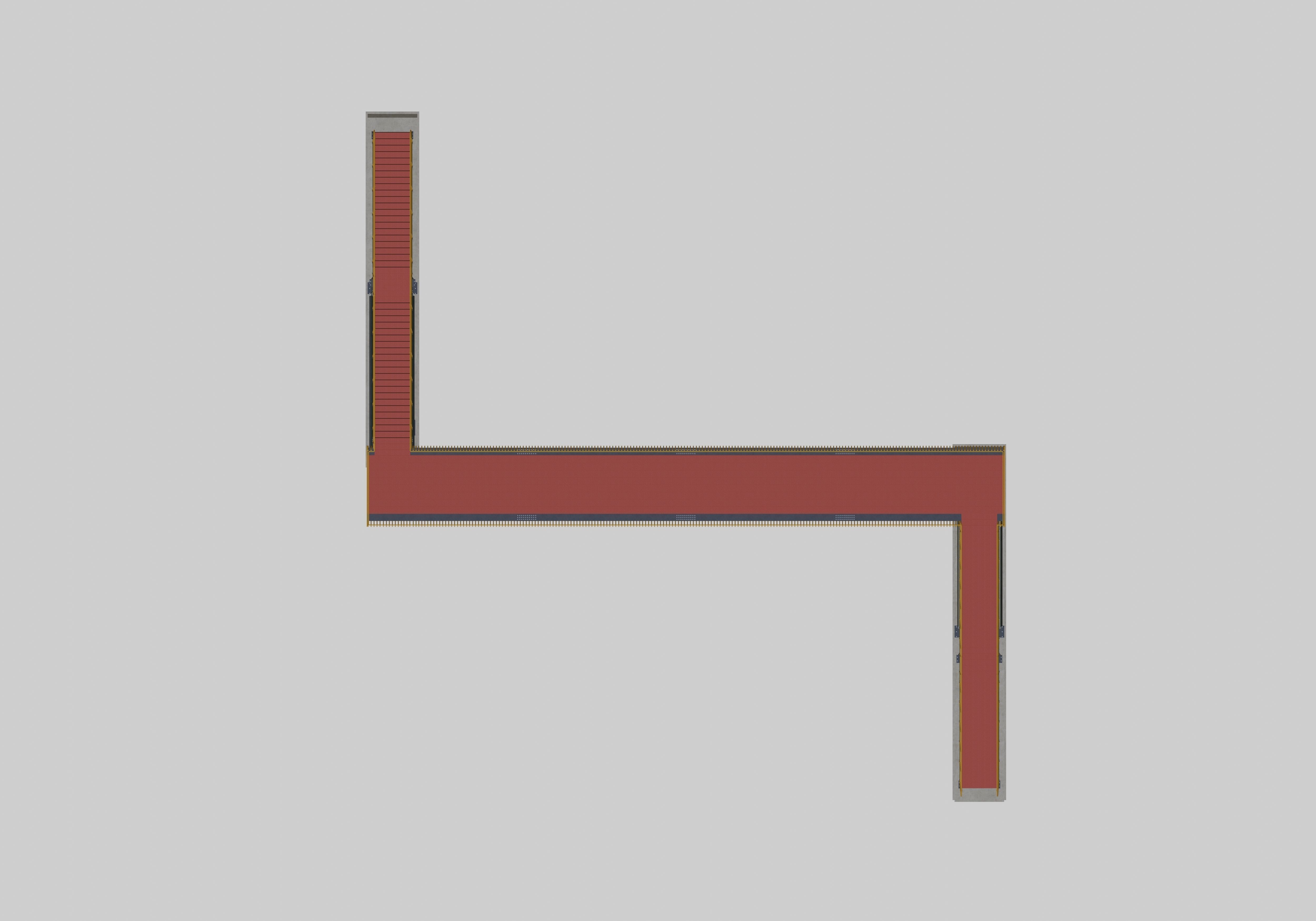 Steel Pedestrian Bridge-Oblique Cone Column Type-24 3D model_24