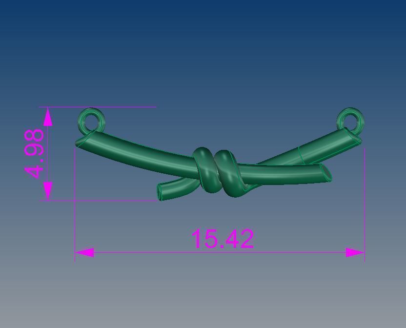 Bar Knot Pendant 3D print model_5