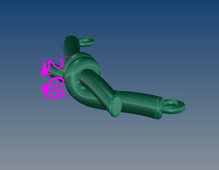 Bar Knot Pendant 3D print model_6