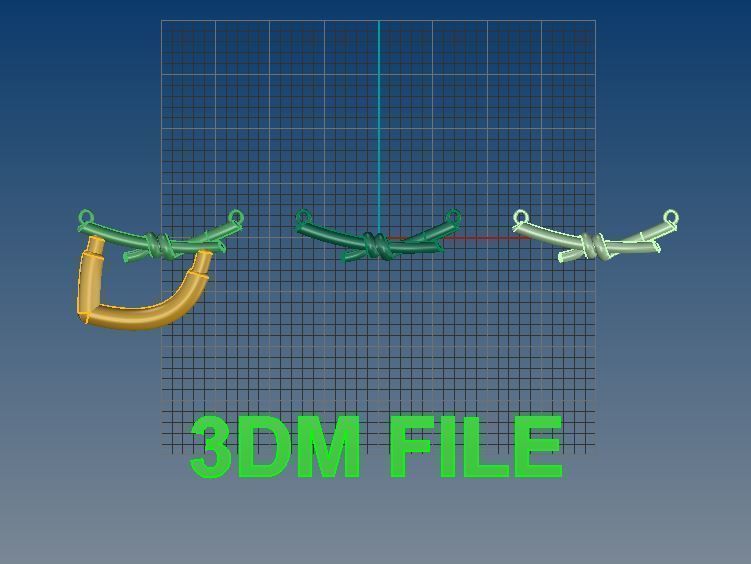 Bar Knot Pendant 3D print model_8