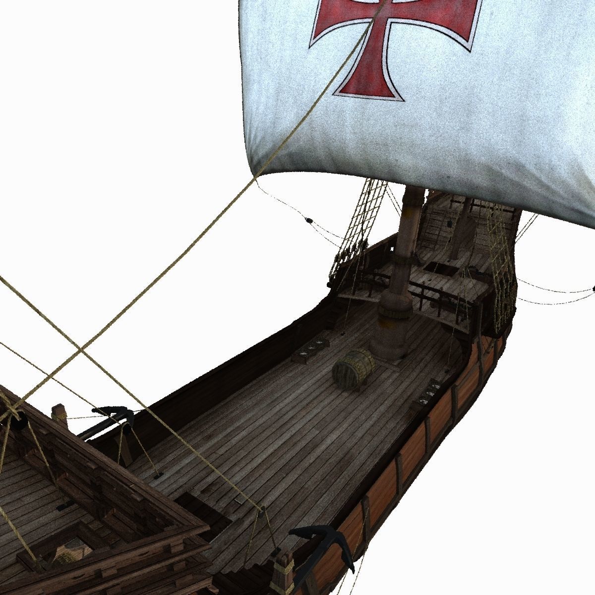 Columbus sailboat 3D model_5