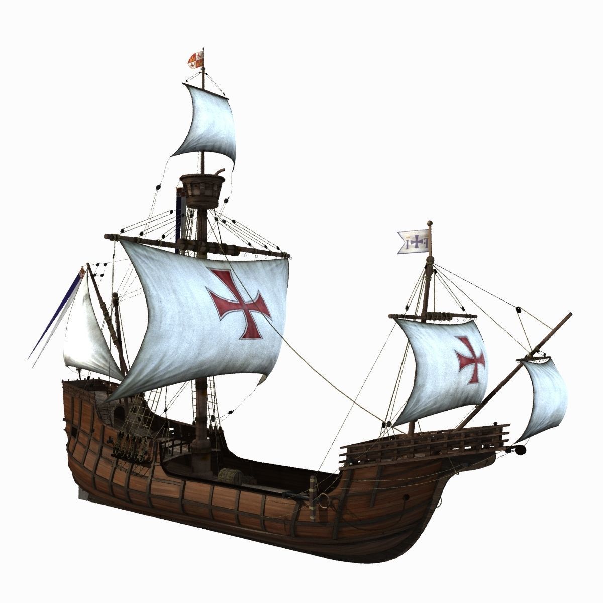 Columbus sailboat 3D model_1