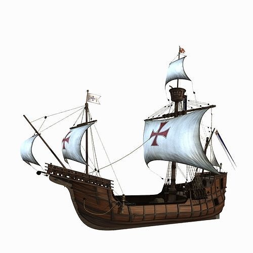 Columbus sailboat 3D model