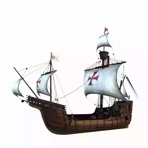 Columbus sailboat 3D model
