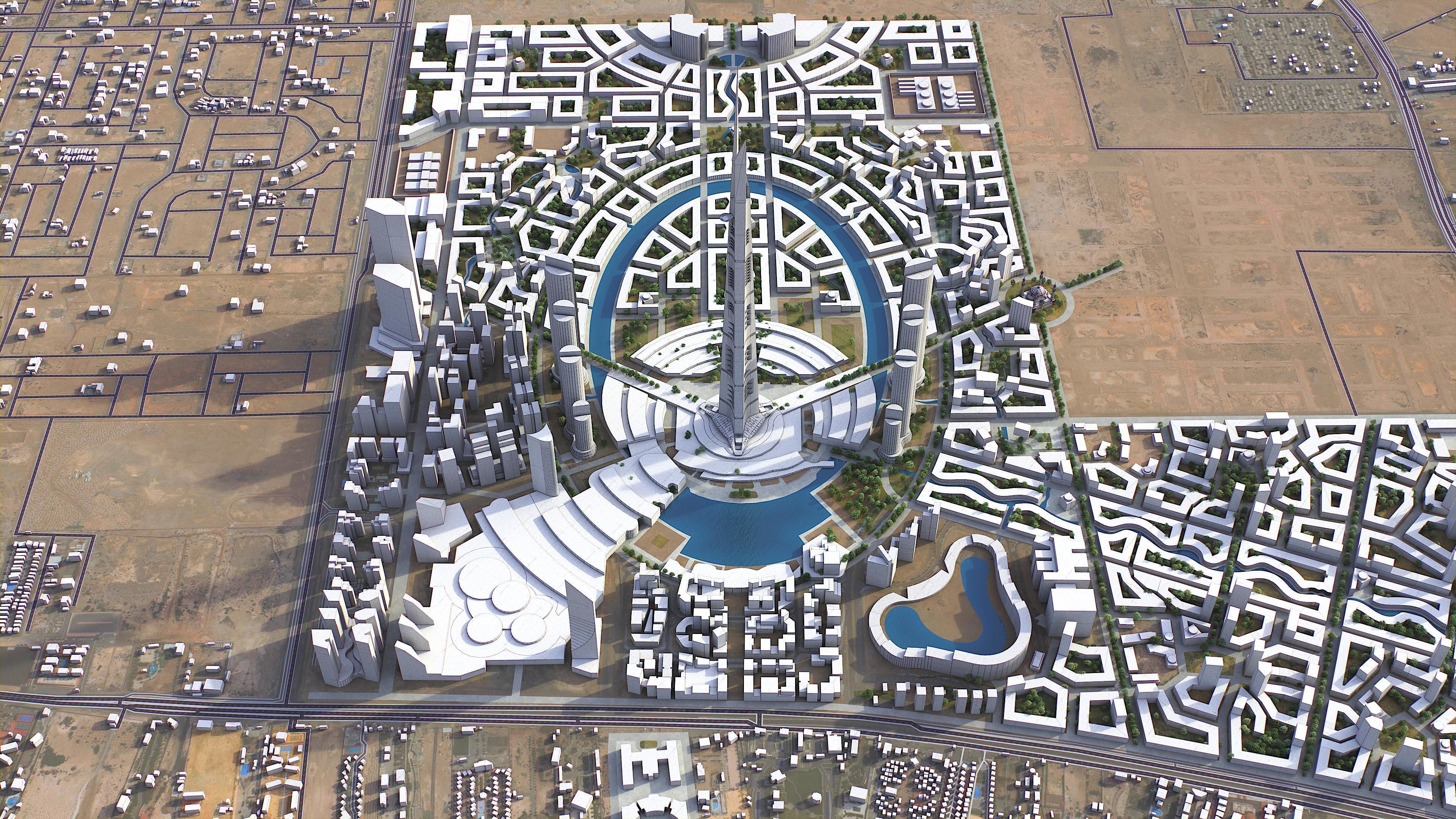 3d Model Jeddah Tower Vr Ar Low Poly Cgtrader