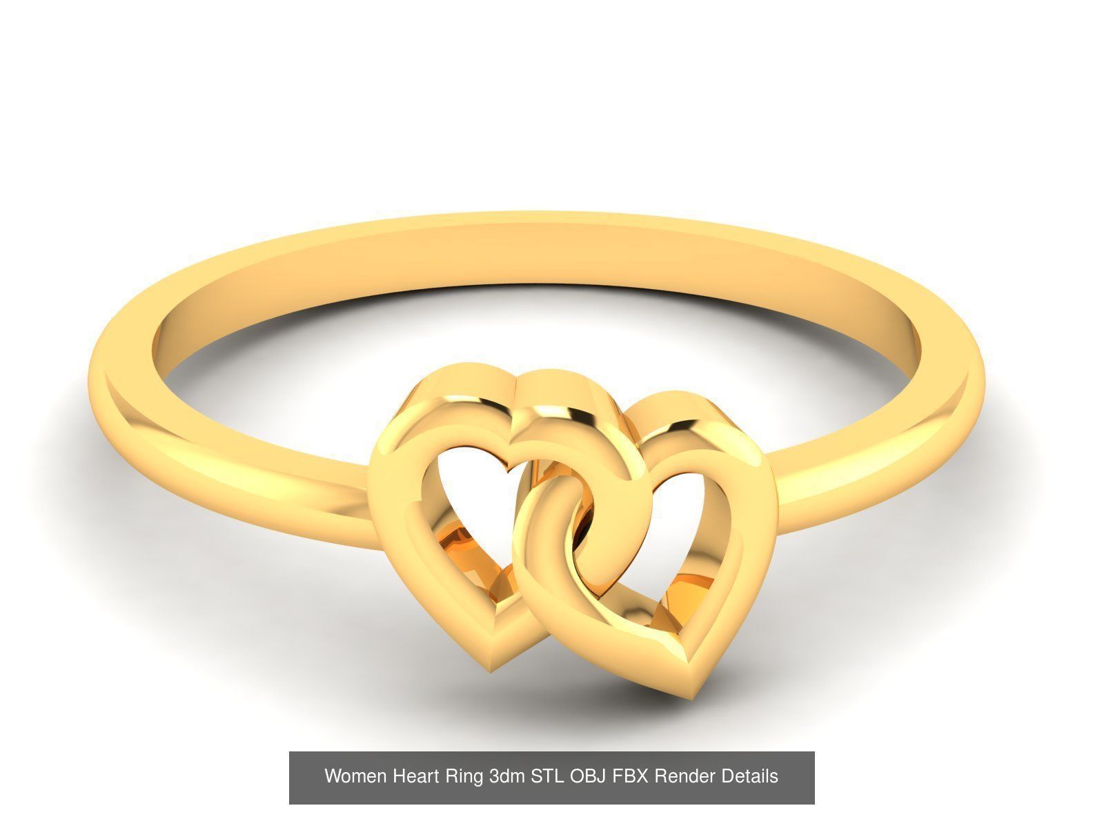 25 Love Heart Ring 3dm STL OBJ FBX Render Bulk Collection _20