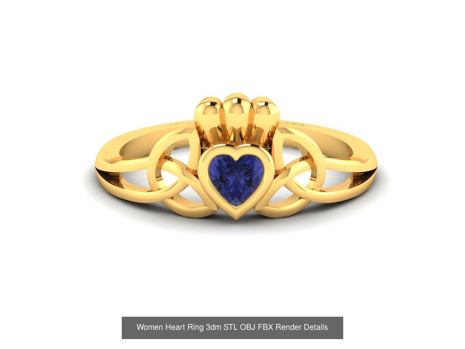 25 Love Heart Ring 3dm STL OBJ FBX Render Bulk Collection _26