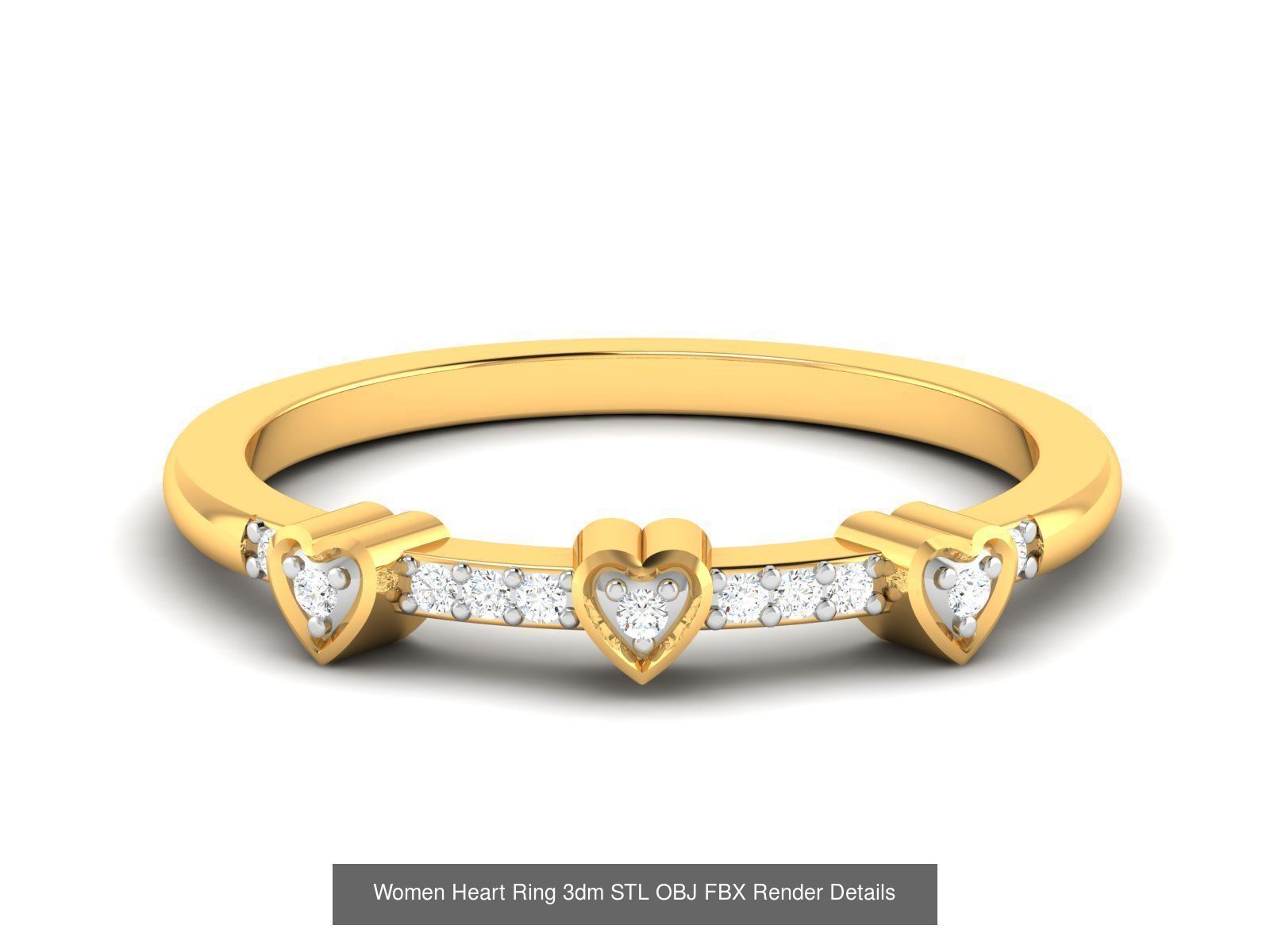 25 Love Heart Ring 3dm STL OBJ FBX Render Bulk Collection _18