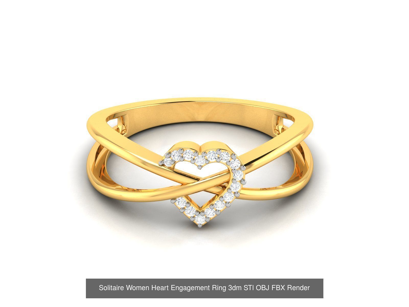 25 Love Heart Ring 3dm STL OBJ FBX Render Bulk Collection _28