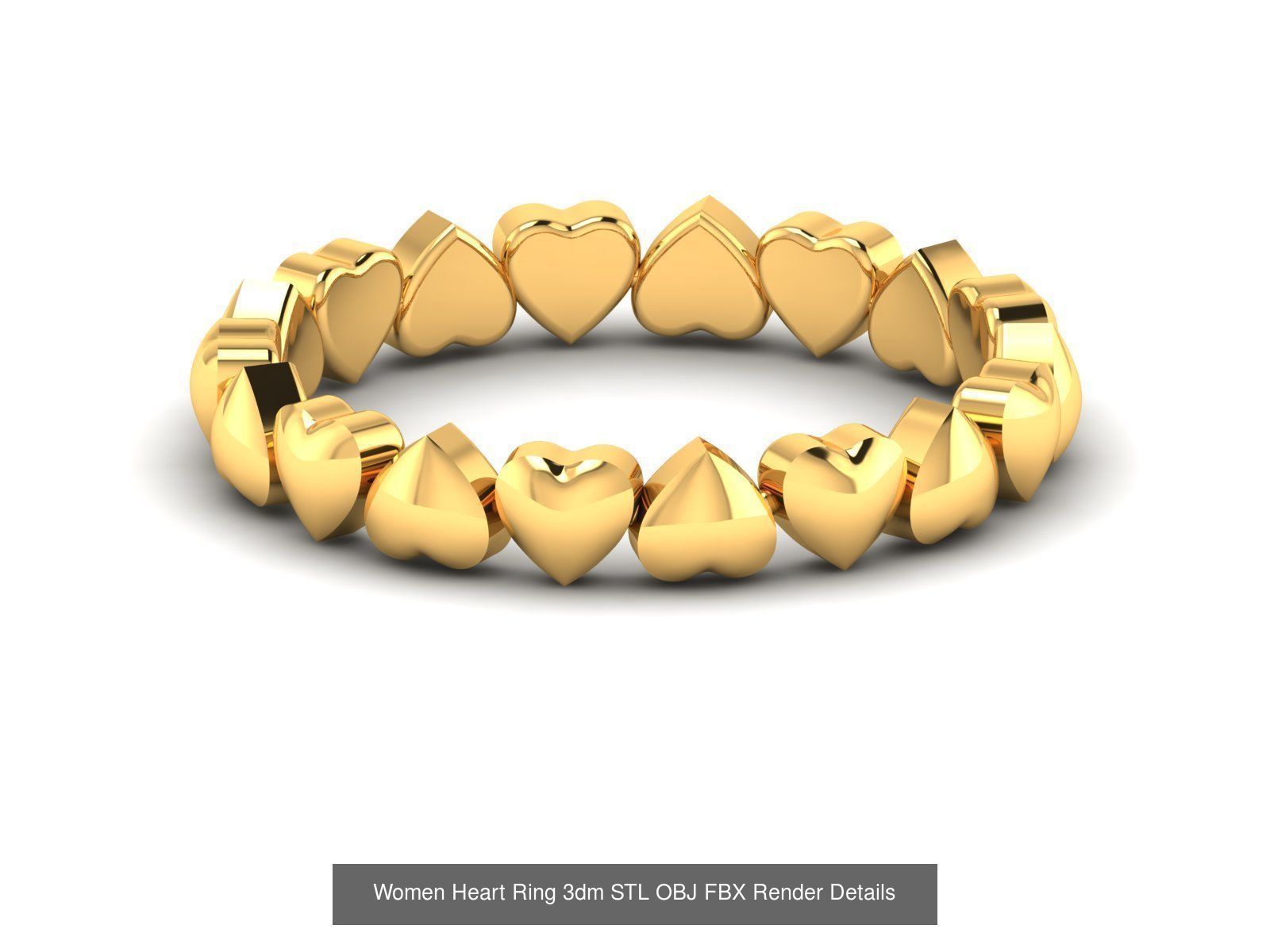 25 Love Heart Ring 3dm STL OBJ FBX Render Bulk Collection _23