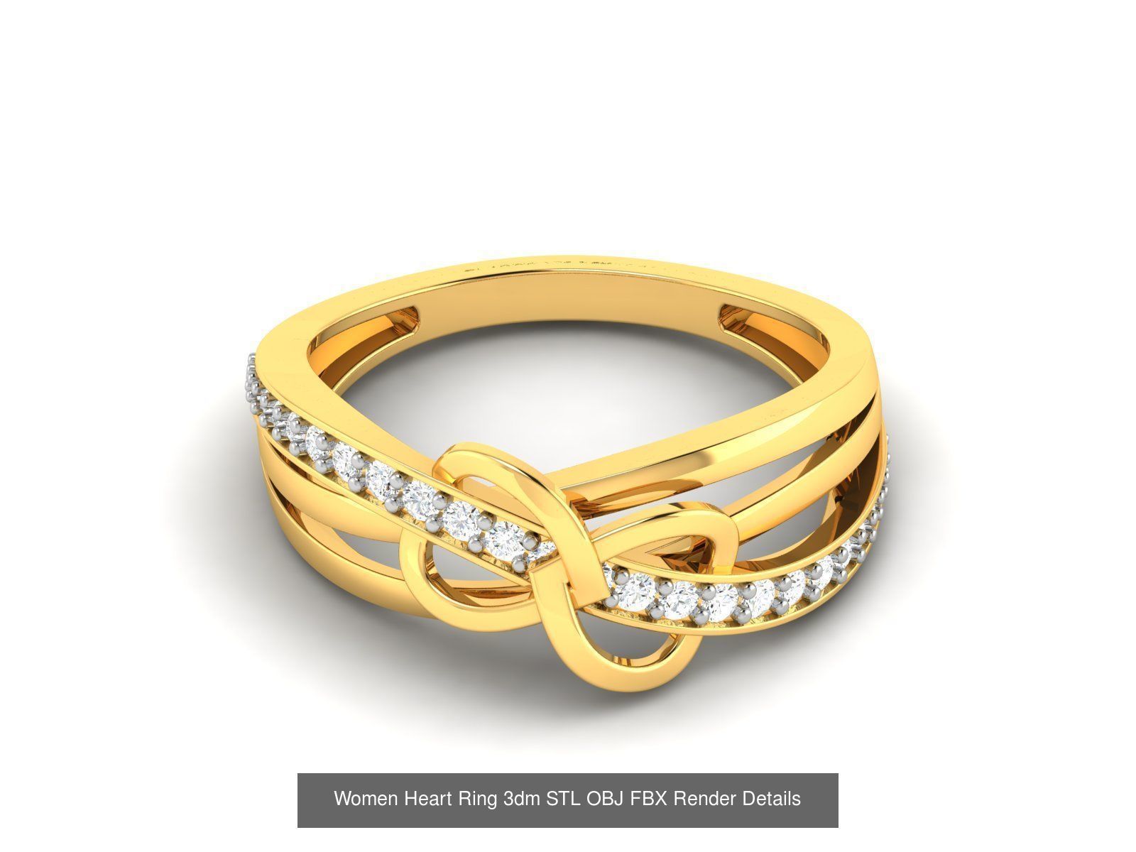 25 Love Heart Ring 3dm STL OBJ FBX Render Bulk Collection _8