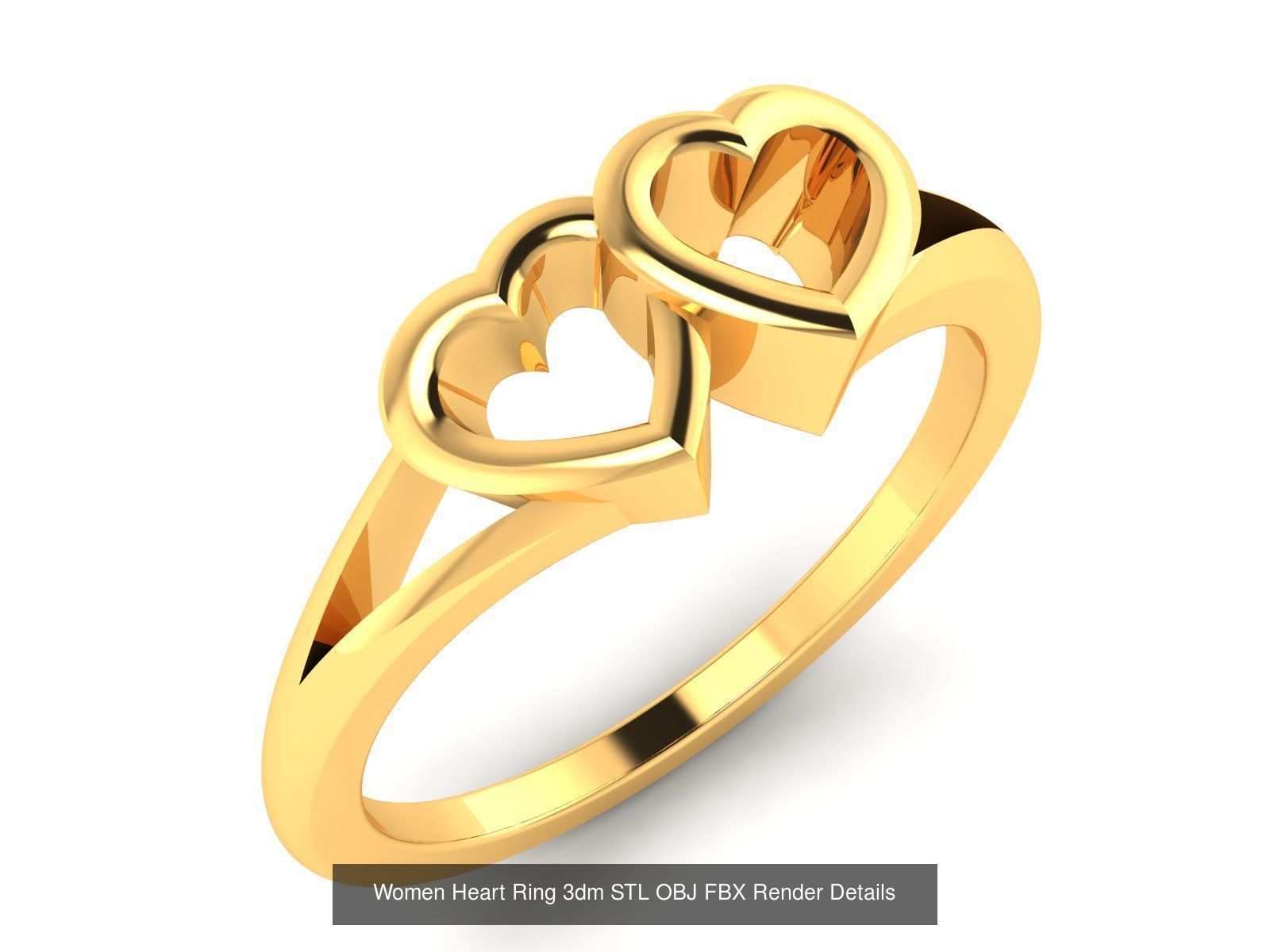25 Love Heart Ring 3dm STL OBJ FBX Render Bulk Collection _22