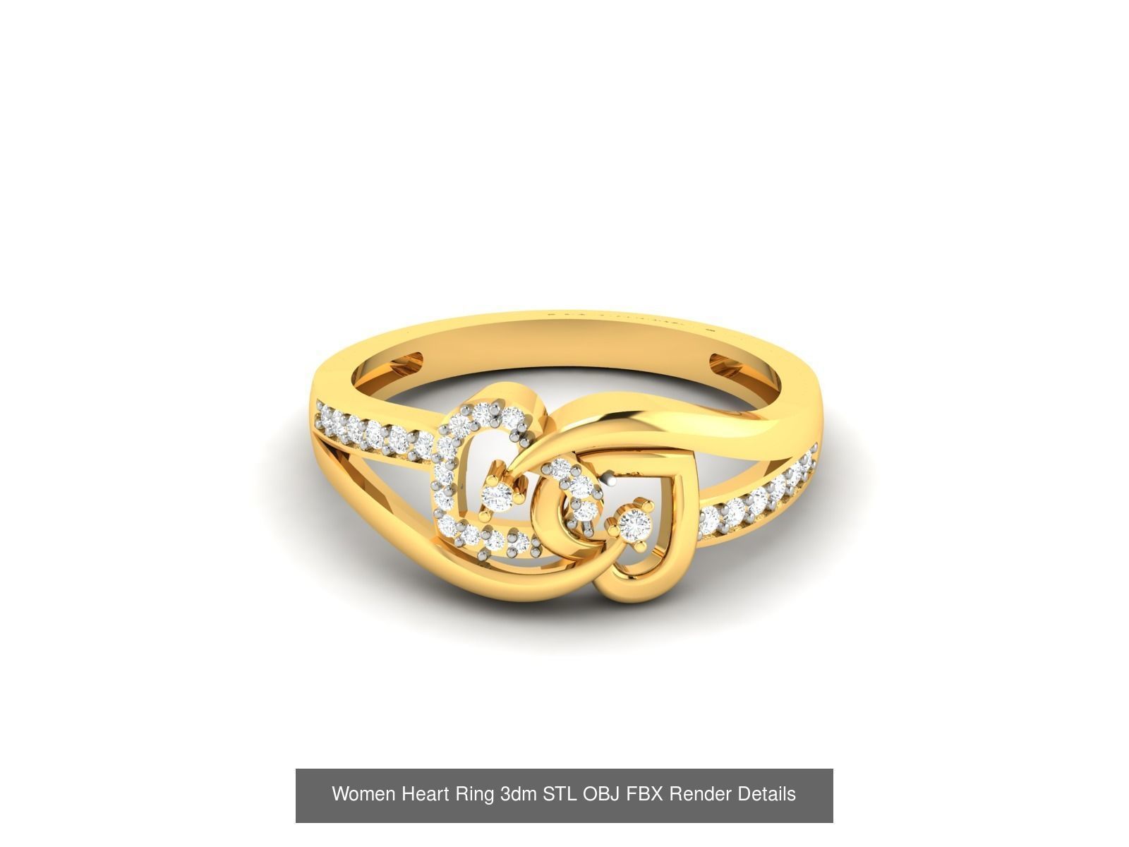 25 Love Heart Ring 3dm STL OBJ FBX Render Bulk Collection _10