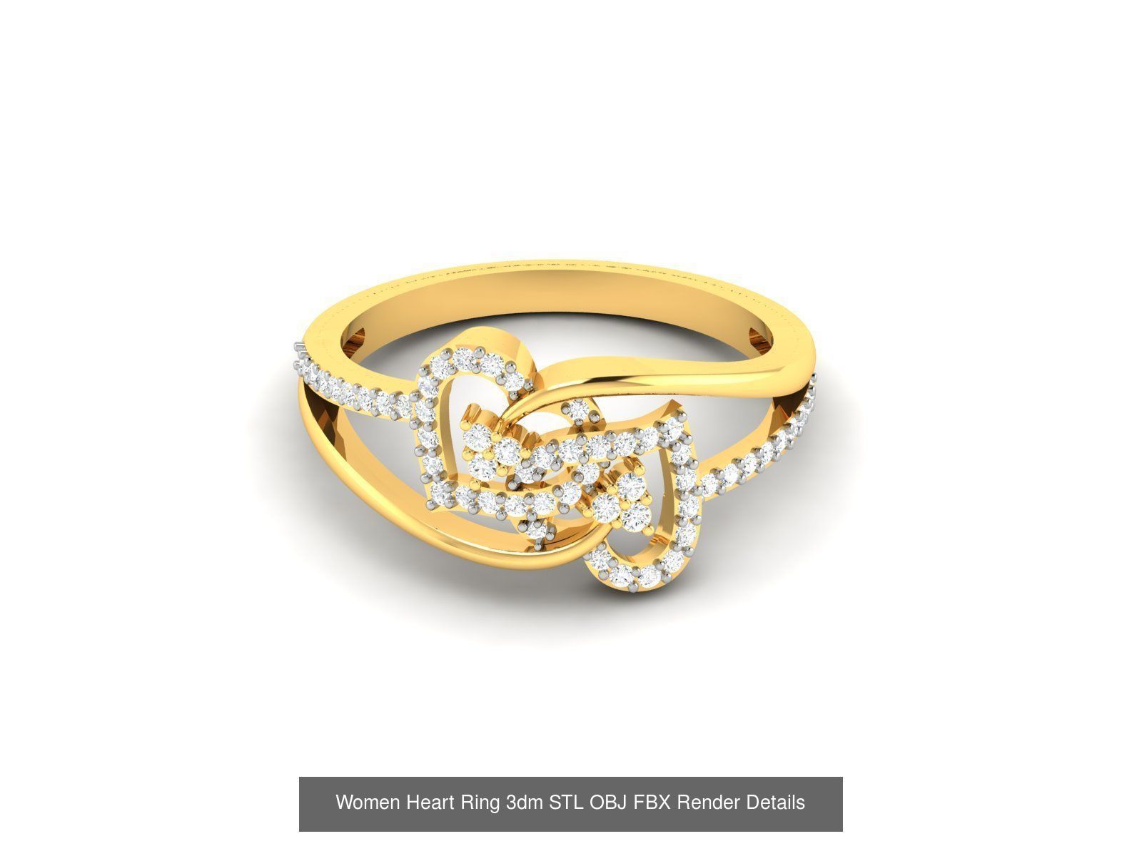 25 Love Heart Ring 3dm STL OBJ FBX Render Bulk Collection _14