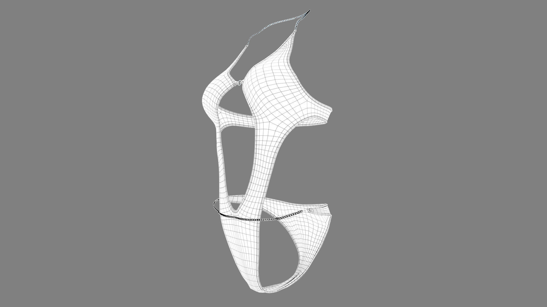 Swimsuit bikini 3D model_6