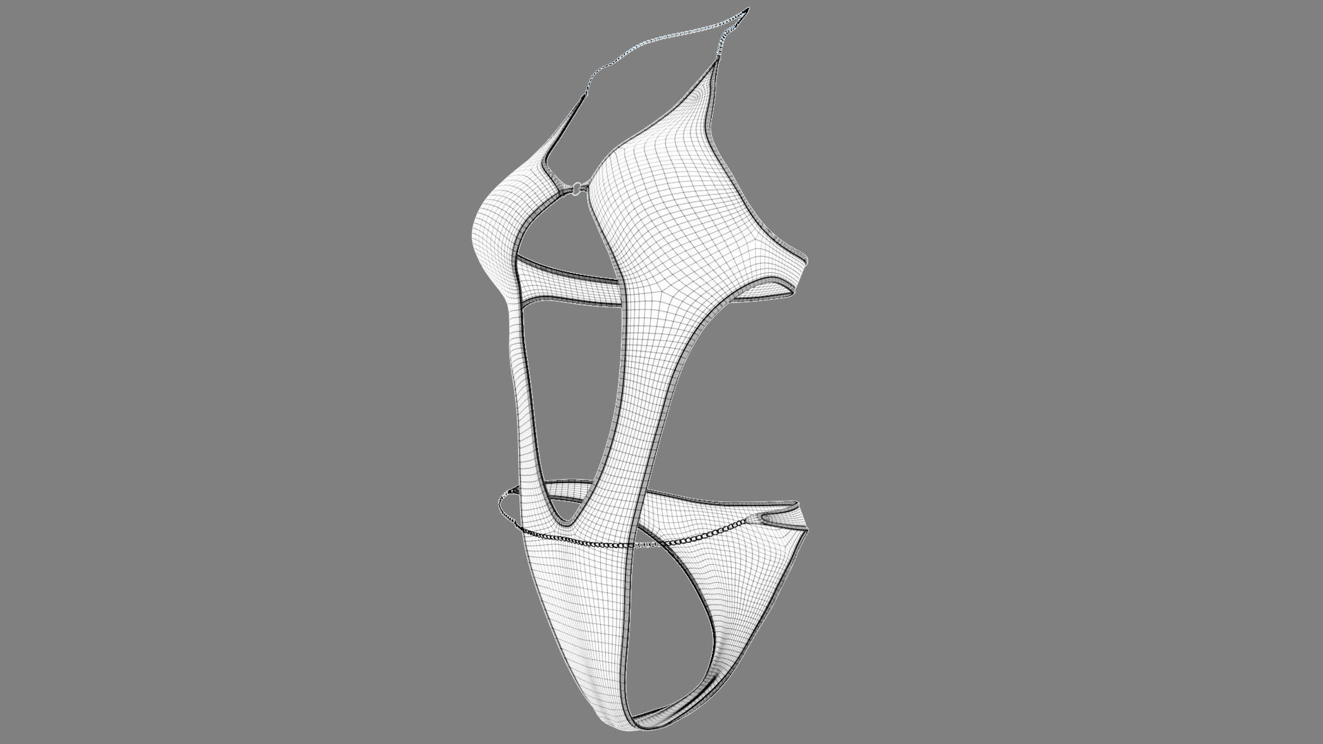 Swimsuit bikini 3D model_8