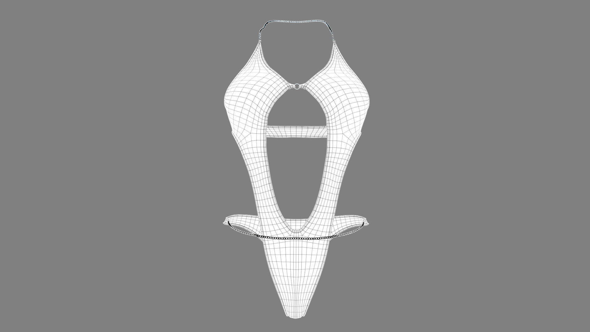 Swimsuit bikini 3D model_5