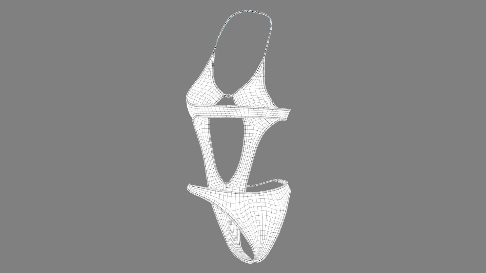 Swimsuit bikini 3D model_7