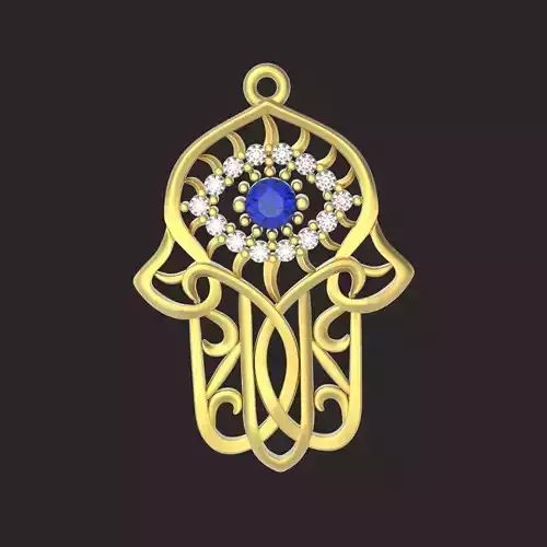 Pendant Fatima Hamsa Hand