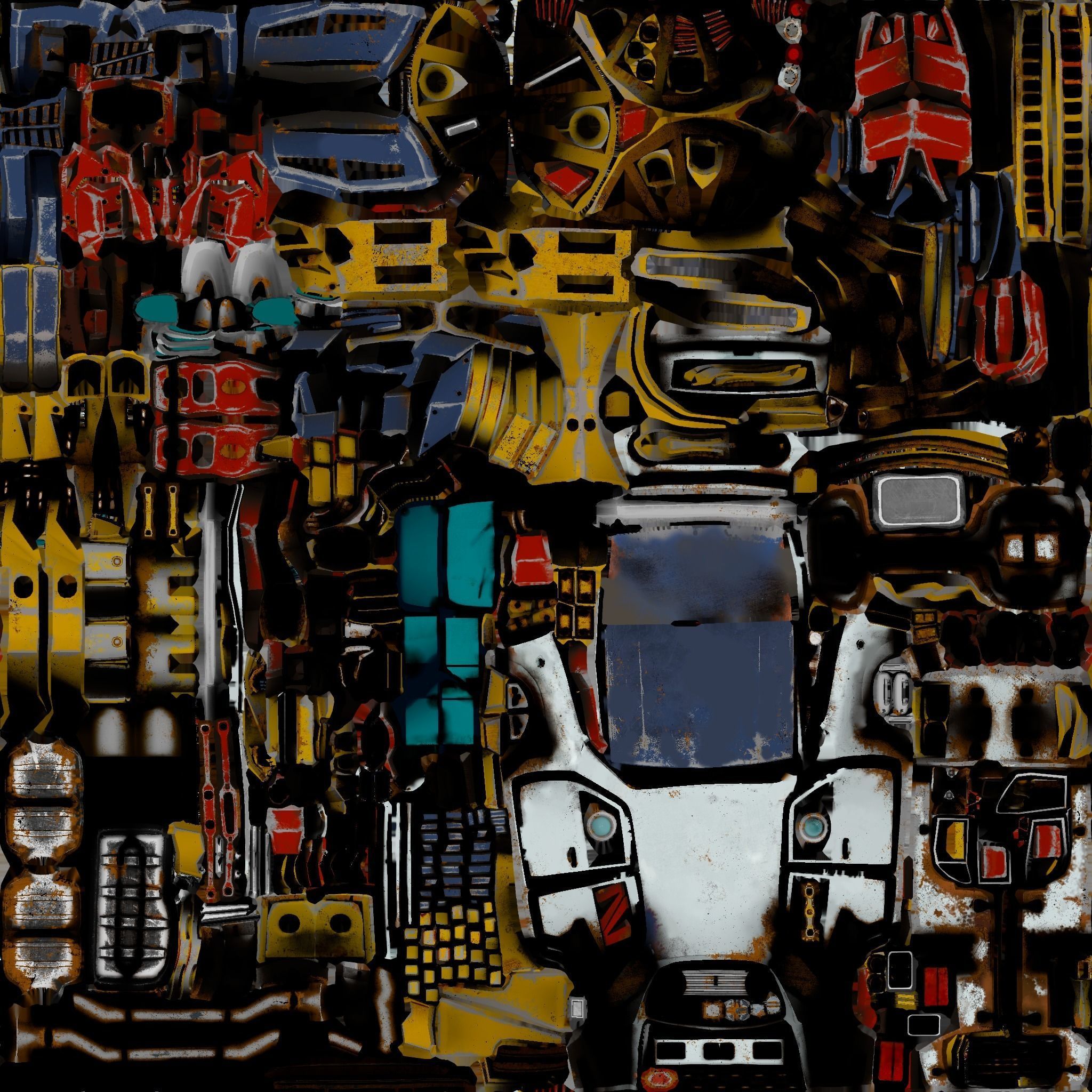 Cyber Zhiga tow truck Low-poly 3D model_11