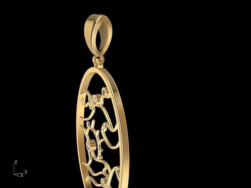 Diamond scenery pendant stl verified 3D print model_6