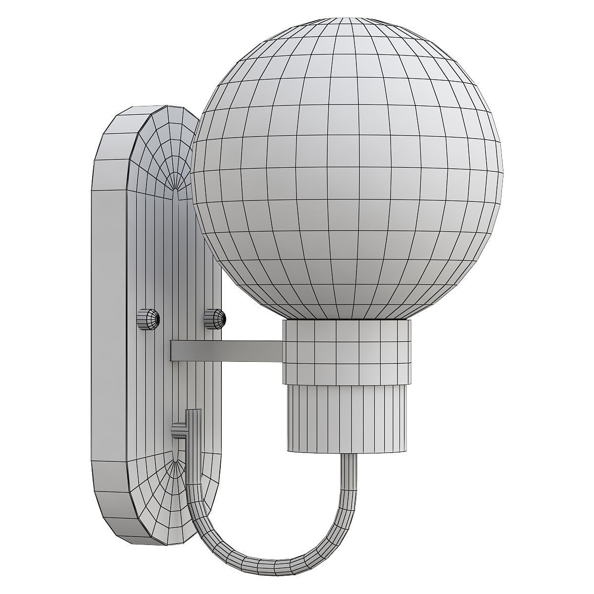 Mohave-LSP-8399 wall light with glass globe 3D model_1