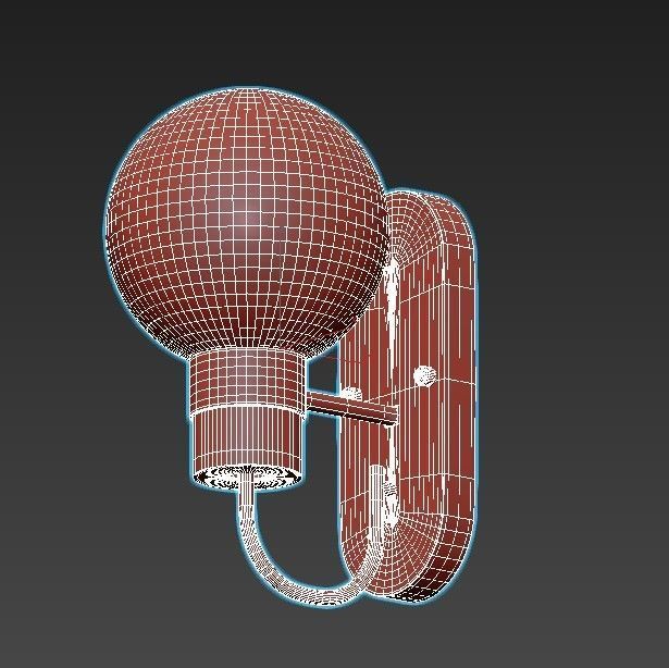 Mohave-LSP-8399 wall light with glass globe 3D model_3