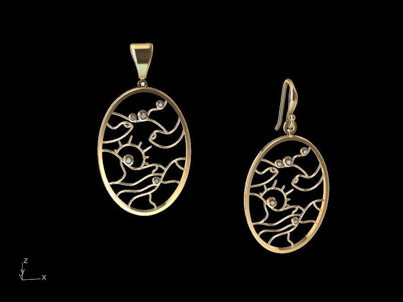 4 models scenery jewellery set stl verified  3D print model_12