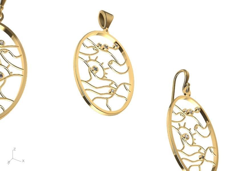 4 models scenery jewellery set stl verified  3D print model_6