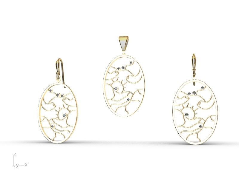 4 models scenery jewellery set stl verified  3D print model_3