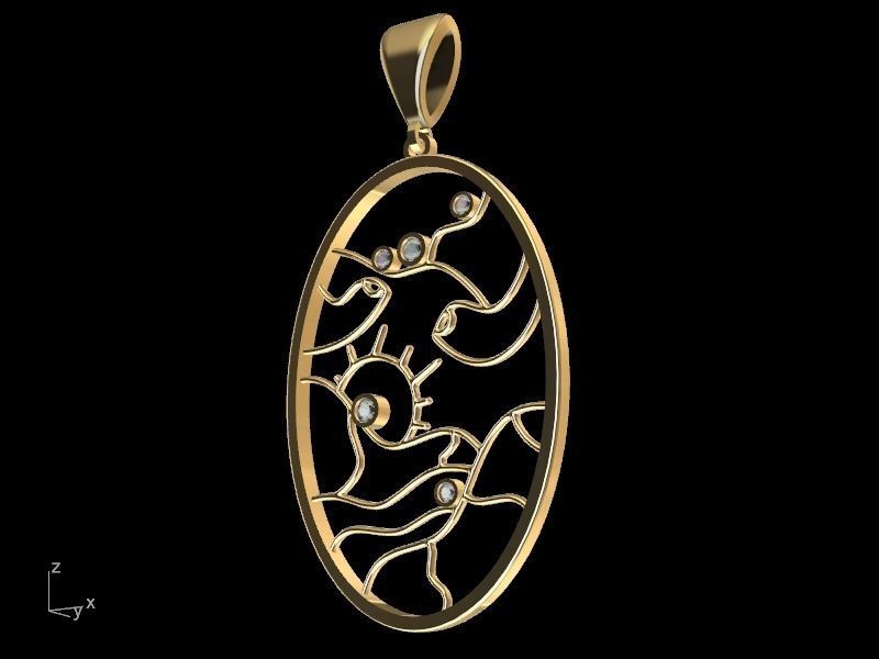 4 models scenery jewellery set stl verified  3D print model_46