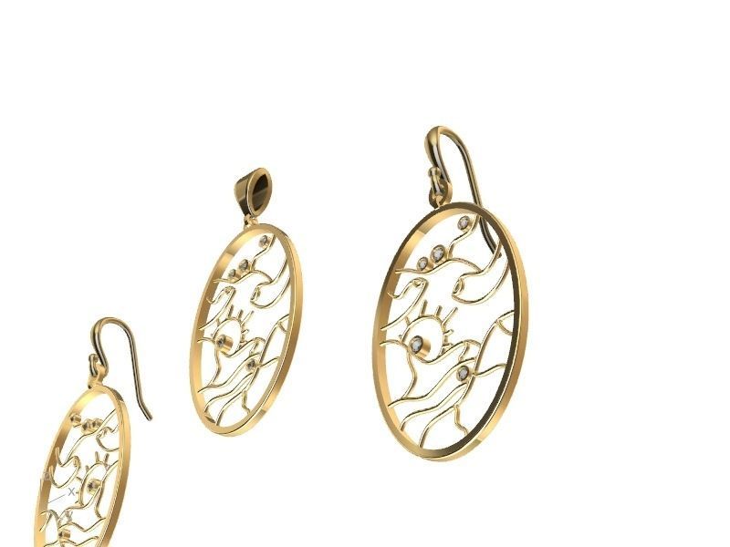 4 models scenery jewellery set stl verified  3D print model_7