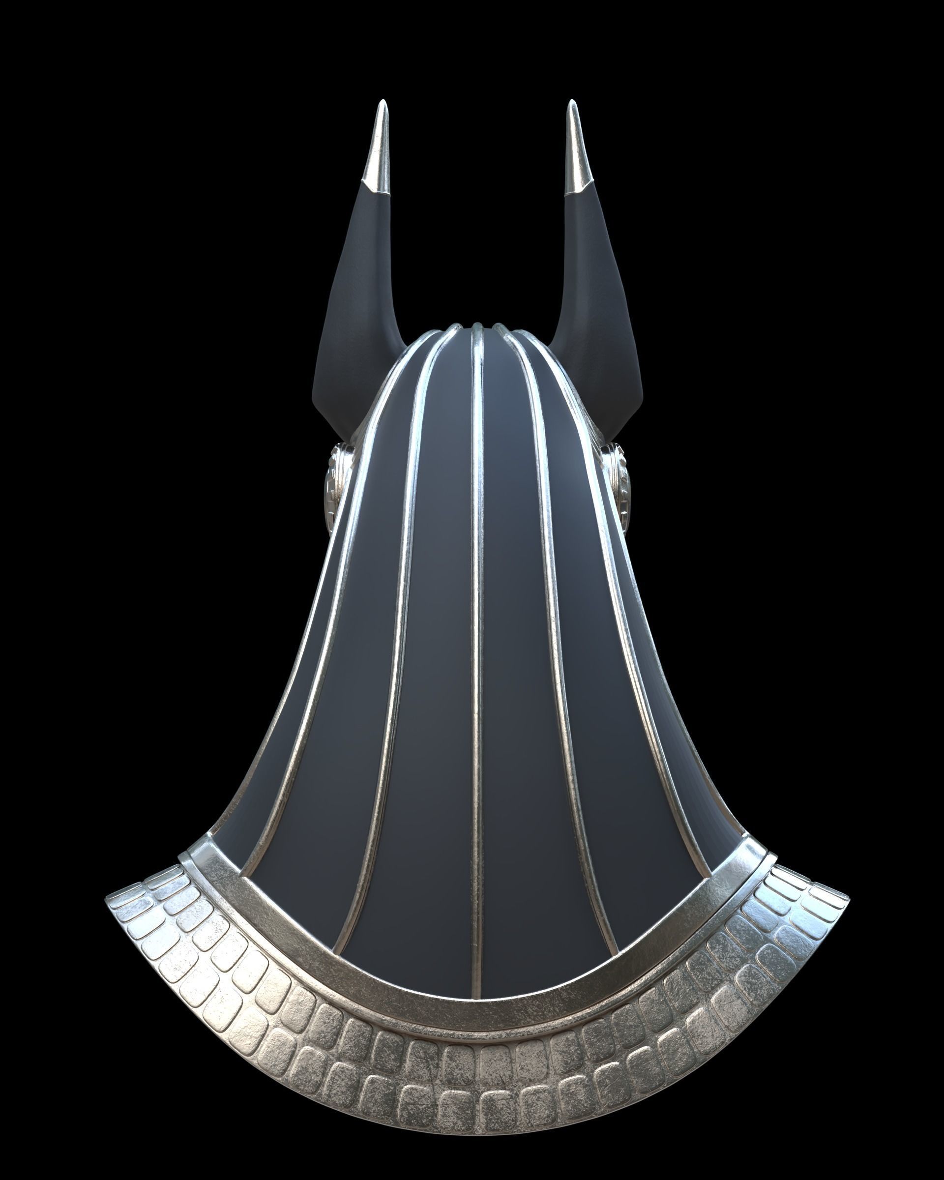Anubis helmet II 3D print model_9