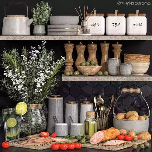 kitchen accessories 09 3D model