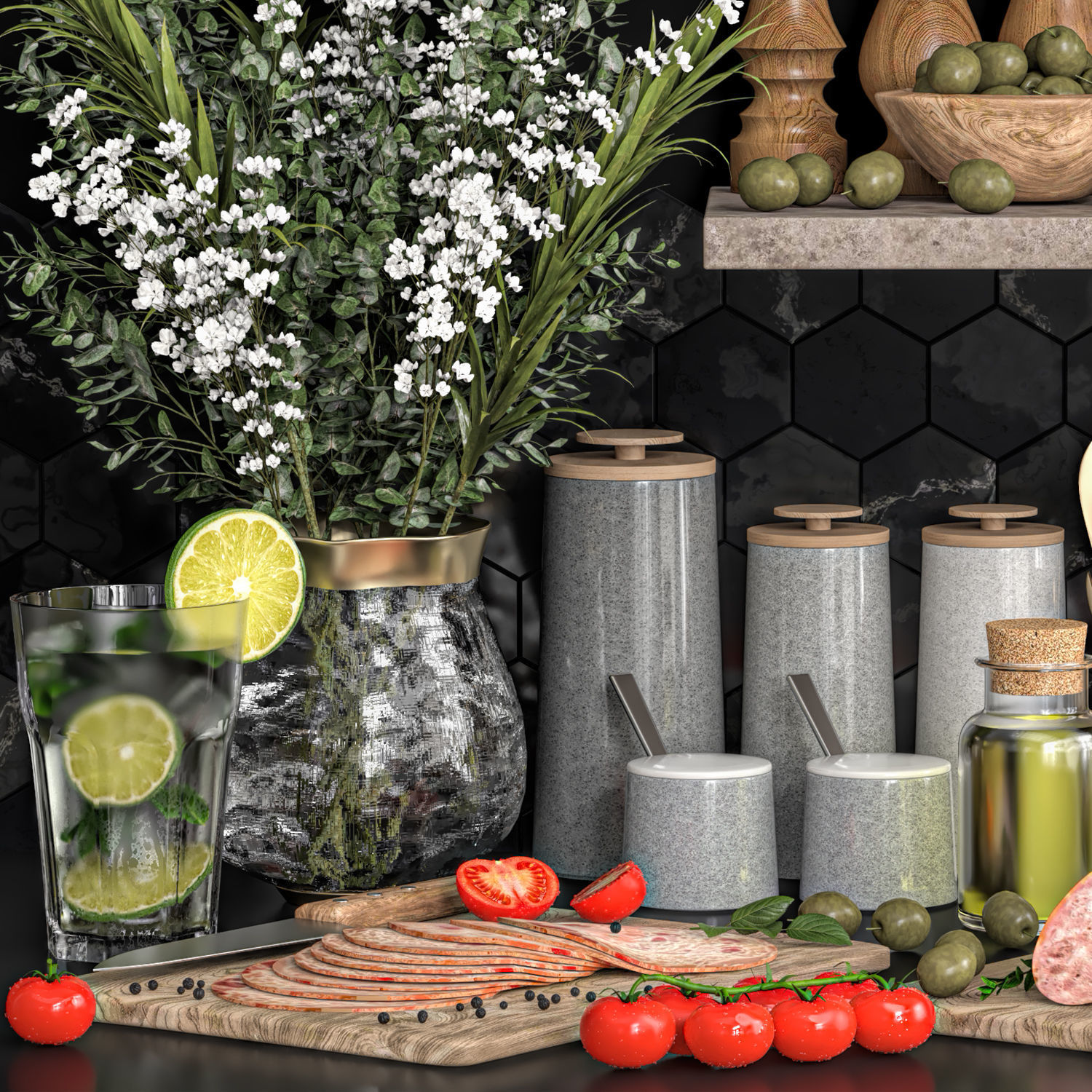 kitchen accessories 09 3D model_1