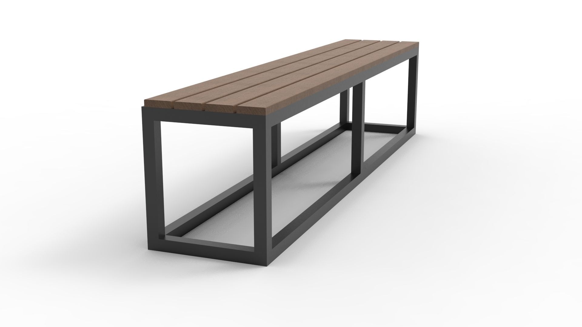 BENCH 01 Low-poly 3D model_14