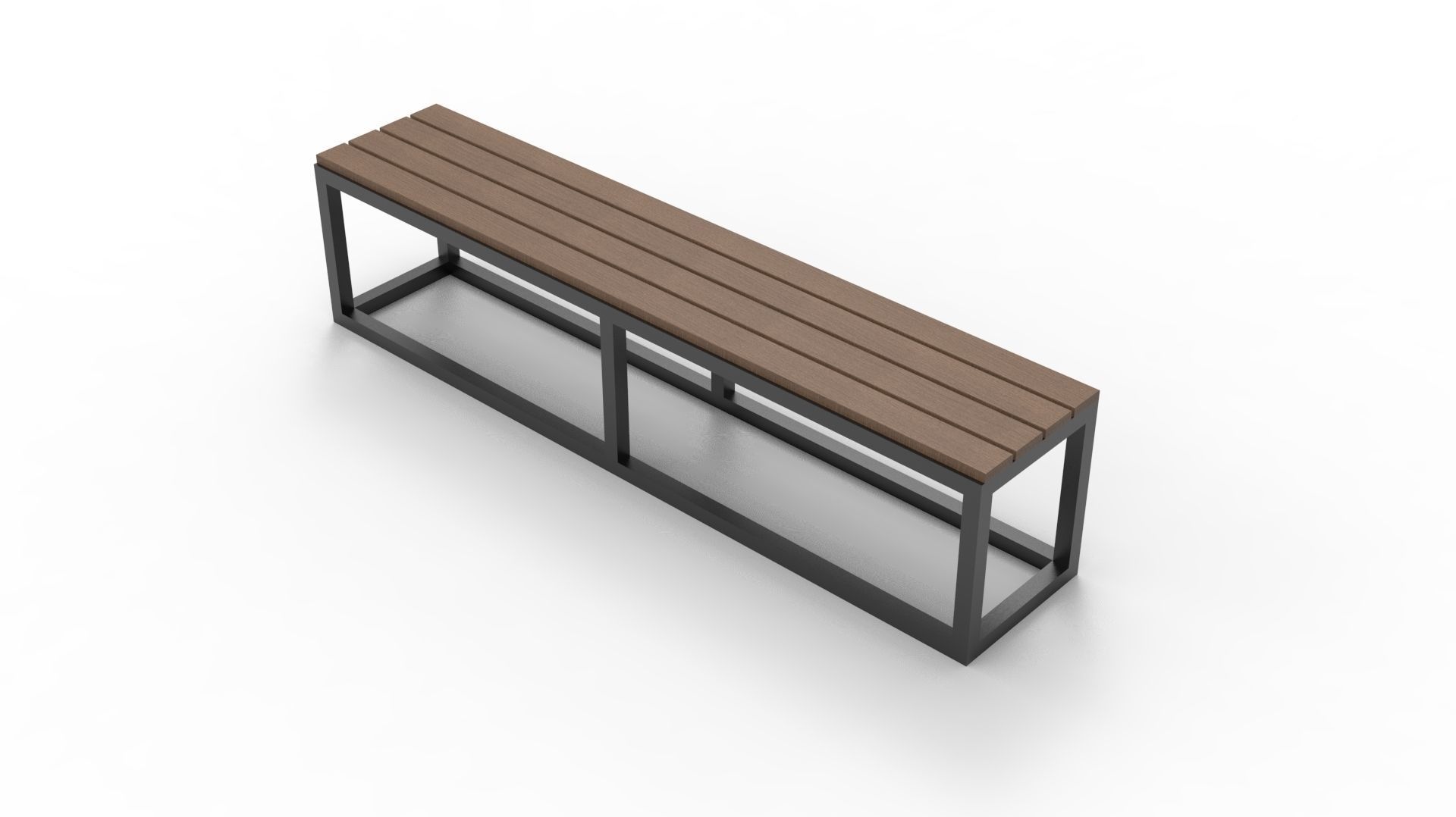 BENCH 01 Low-poly 3D model_40