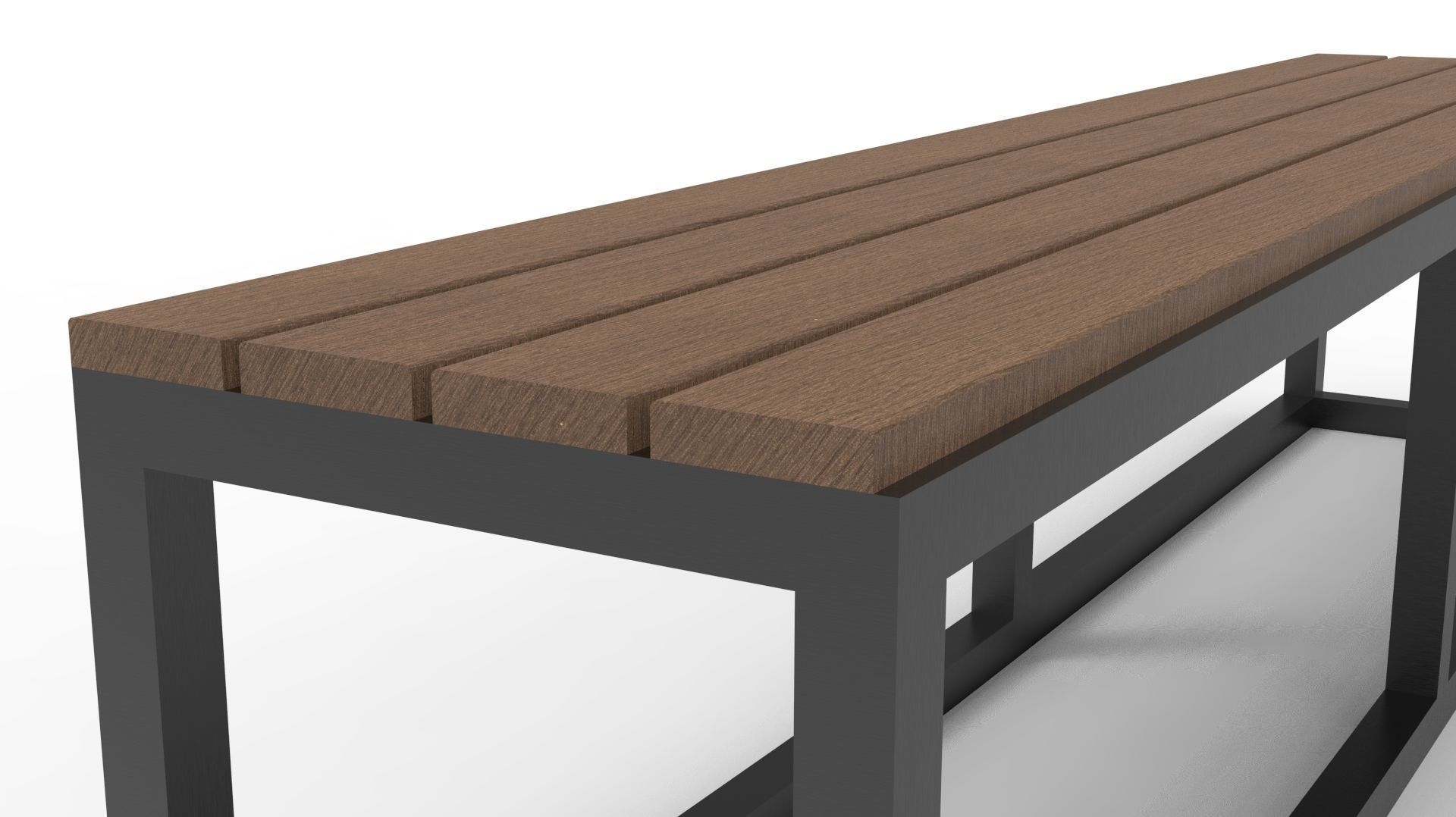 BENCH 01 Low-poly 3D model_42