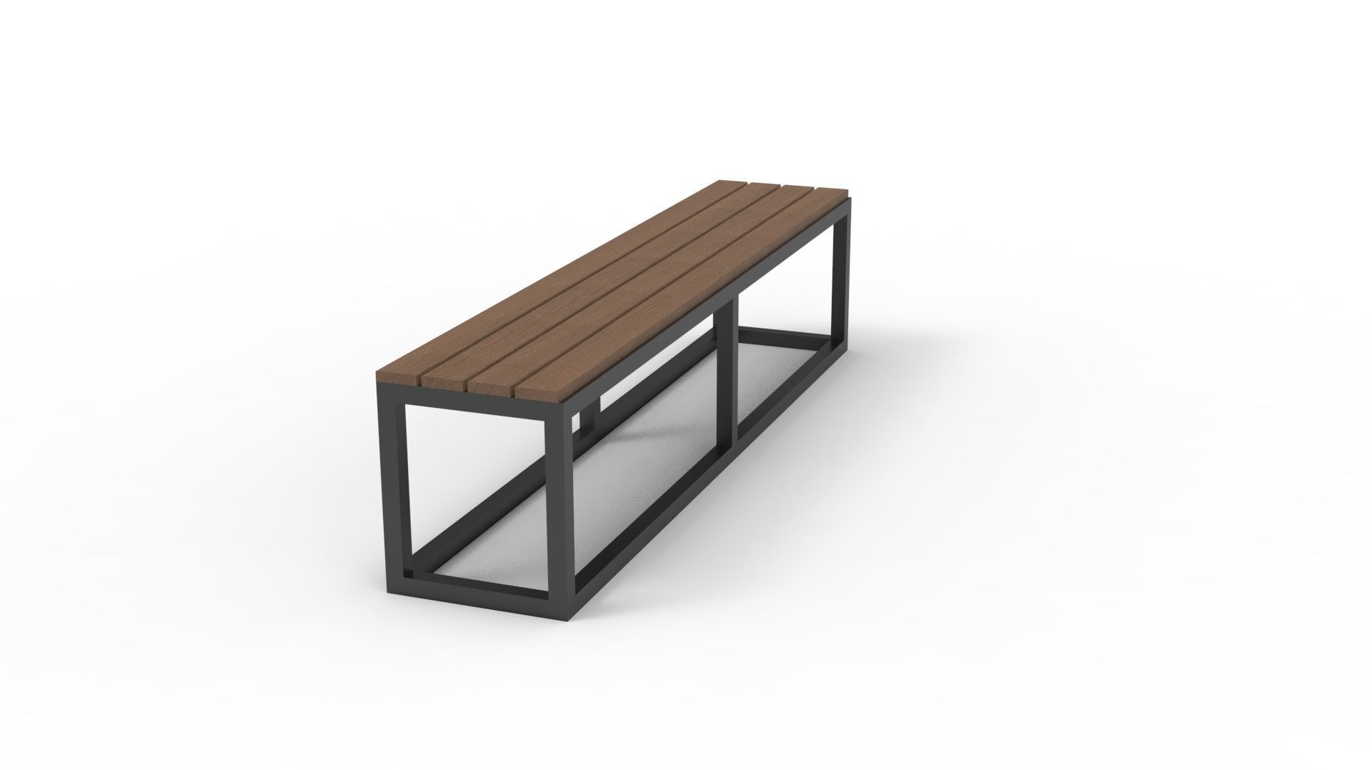 BENCH 01 Low-poly 3D model_36
