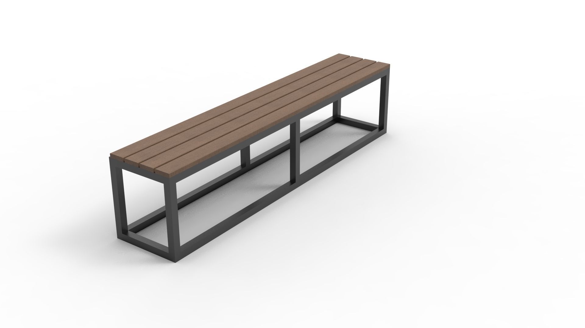 BENCH 01 Low-poly 3D model_34