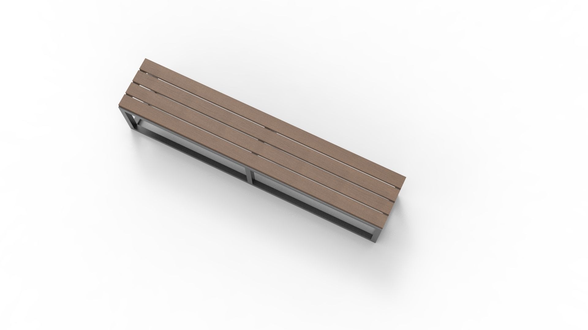 BENCH 01 Low-poly 3D model_7