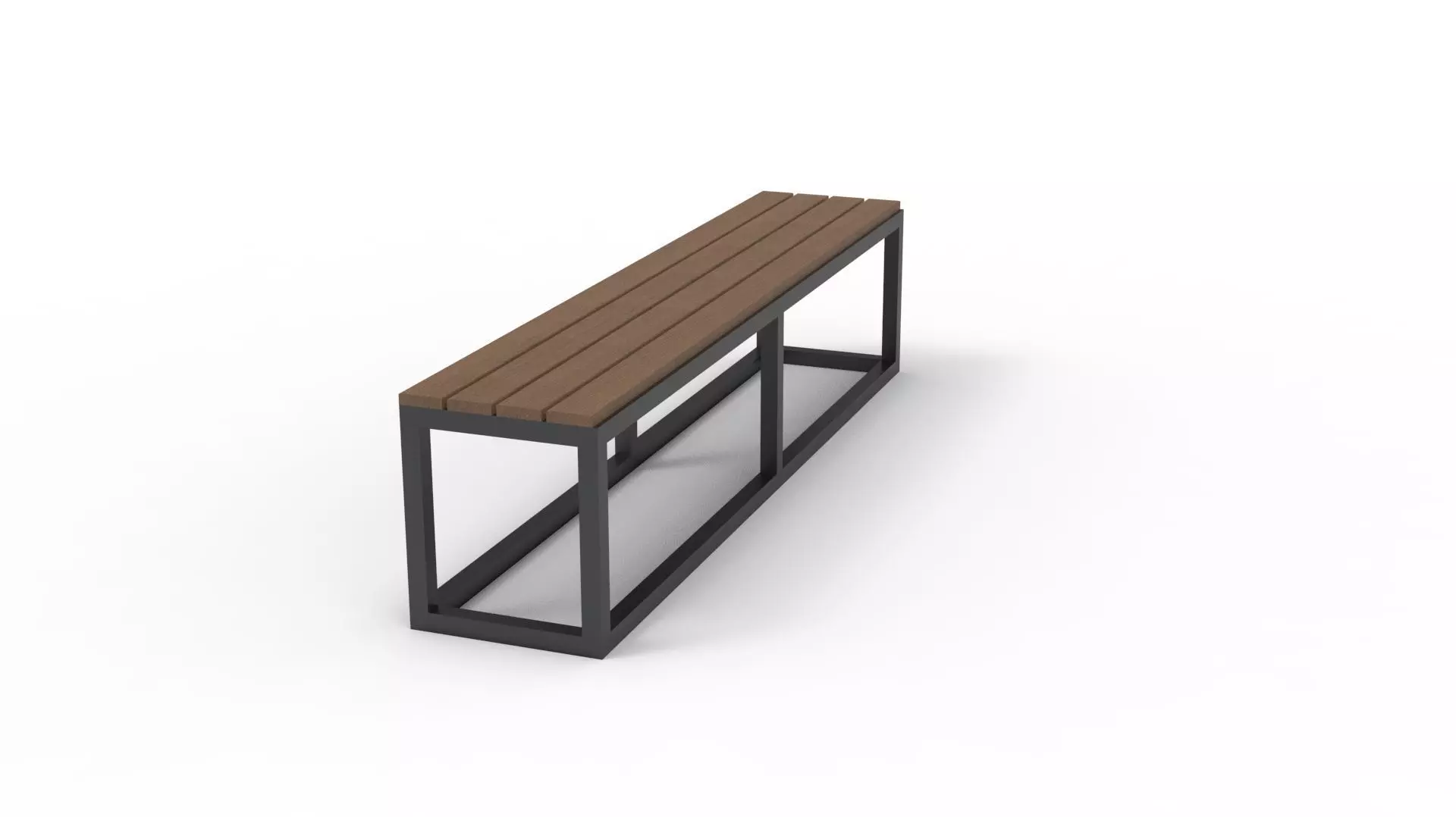 BENCH 01 Low-poly 3D model_0