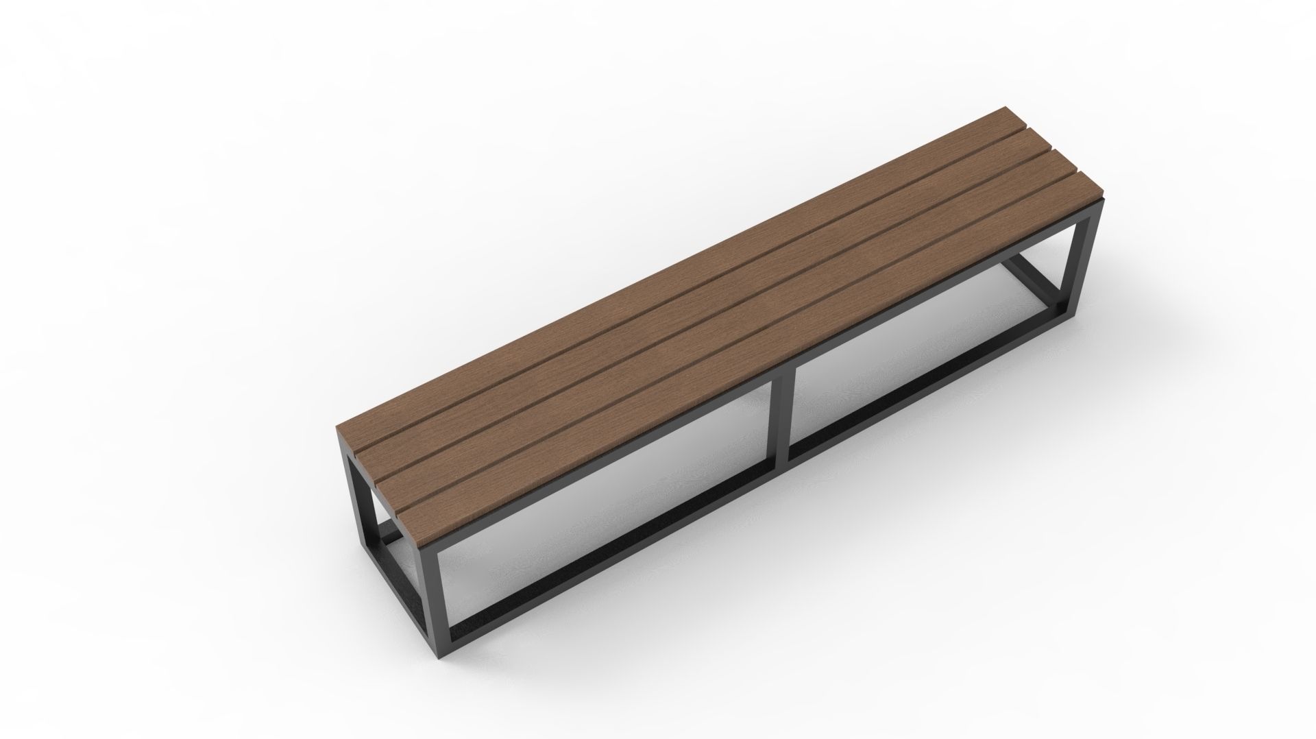 BENCH 01 Low-poly 3D model_16