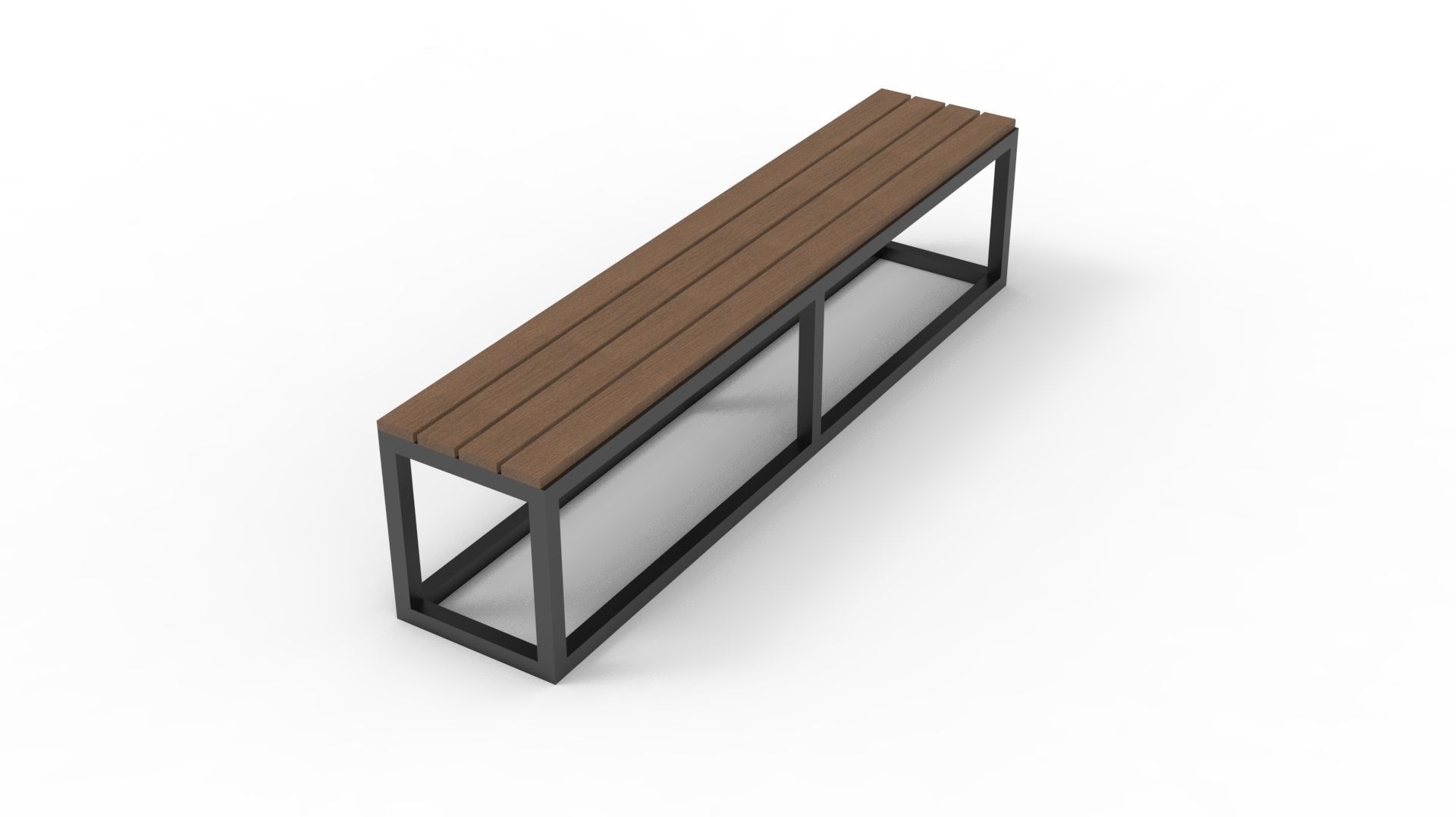 BENCH 01 Low-poly 3D model_4